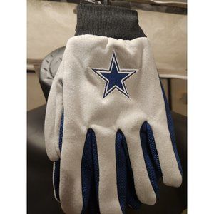 Dallas Cowboys Gloves Blue and Gray